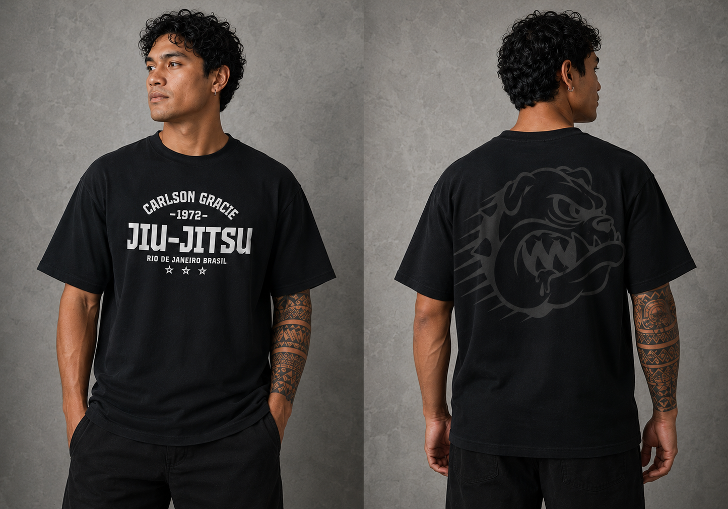 T-shirt Carlson Gracie Noir Legacy - dos
