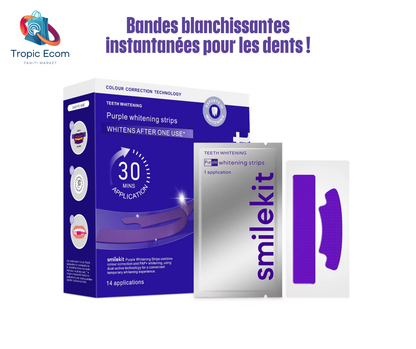 Bandes blanchissantes de dents ultra rapide