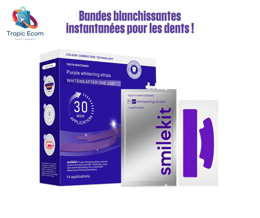 Bandes blanchissantes de dents ultra rapide