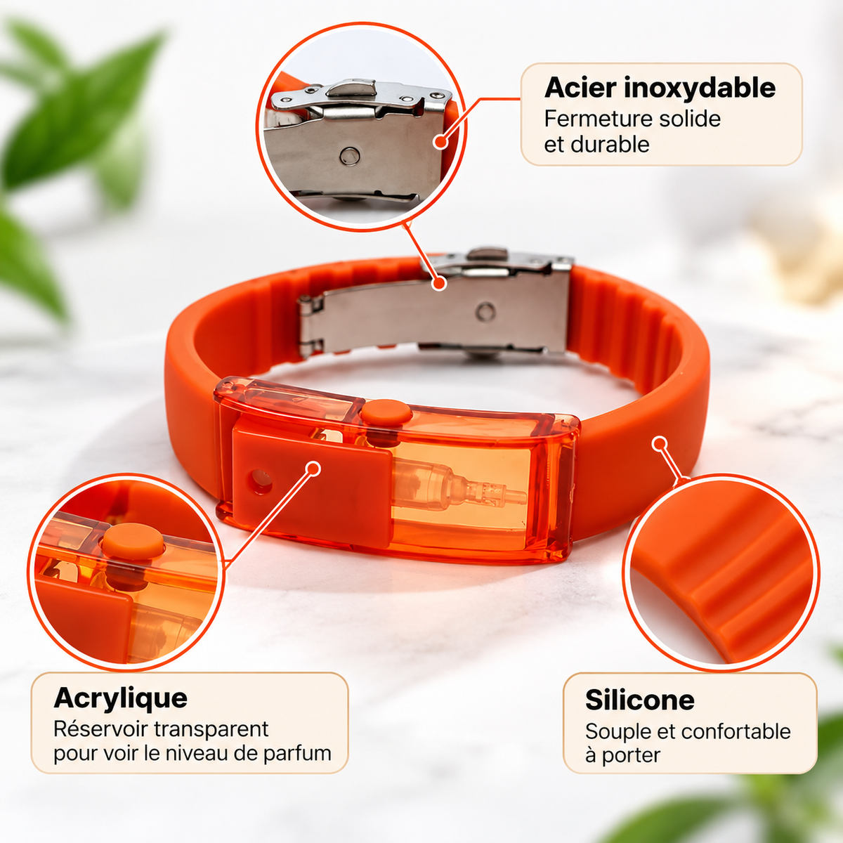 Bracelet Parfum Rechargeable – Ton parfum toujours sur toi