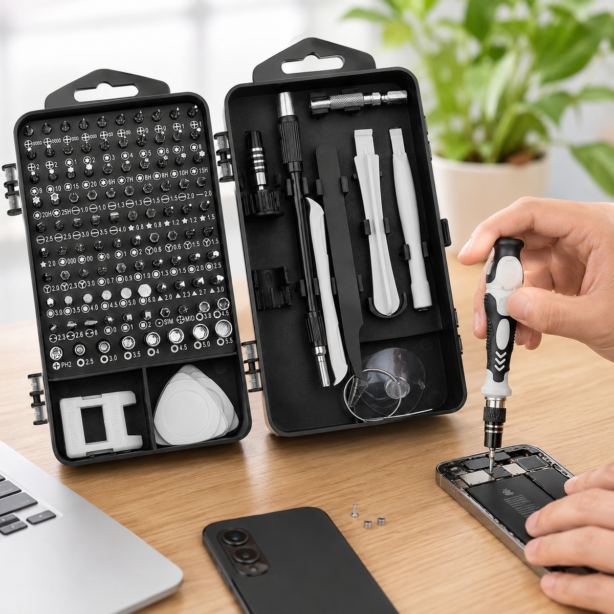 Kit de tournevis de précision 115 en 1 dans son coffret