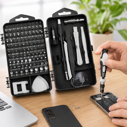 Kit de tournevis de précision 115 en 1 dans son coffret