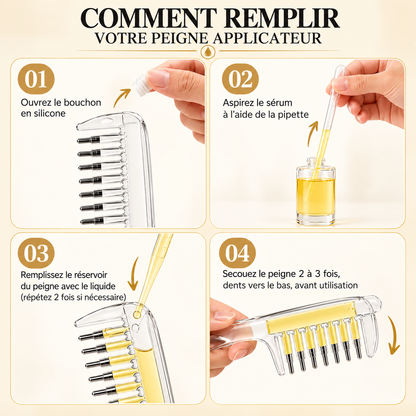 Peigne Applicateur d'Huile – Ton huile direct aux racines