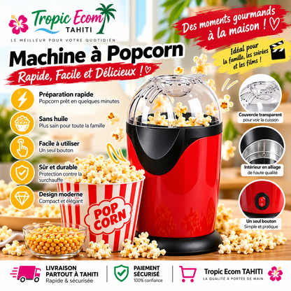 Machine à Popcorn Sans Huile – Rapide & Facile