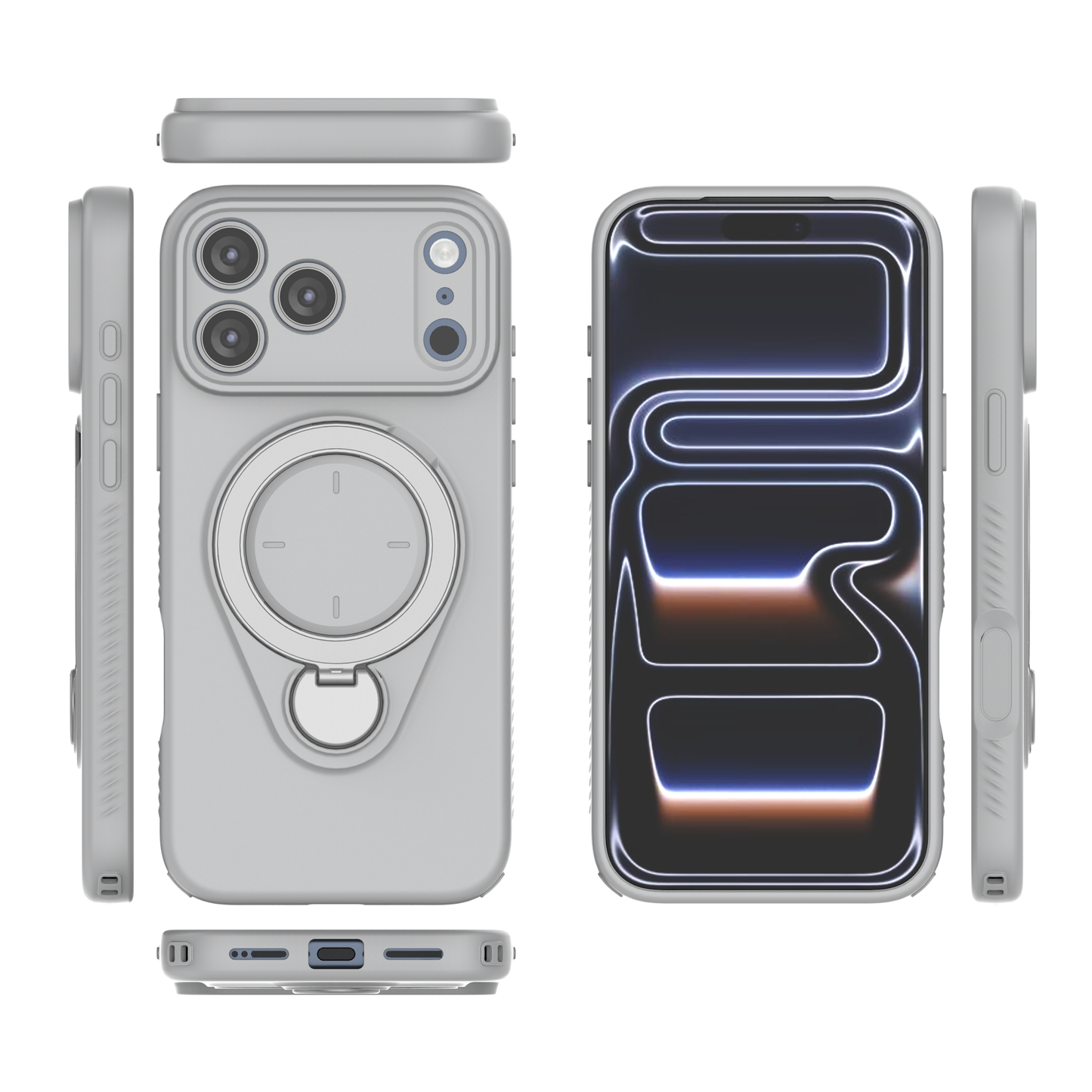 Coque antichoc pour iPhone 17 Pro Max (couleur gris)