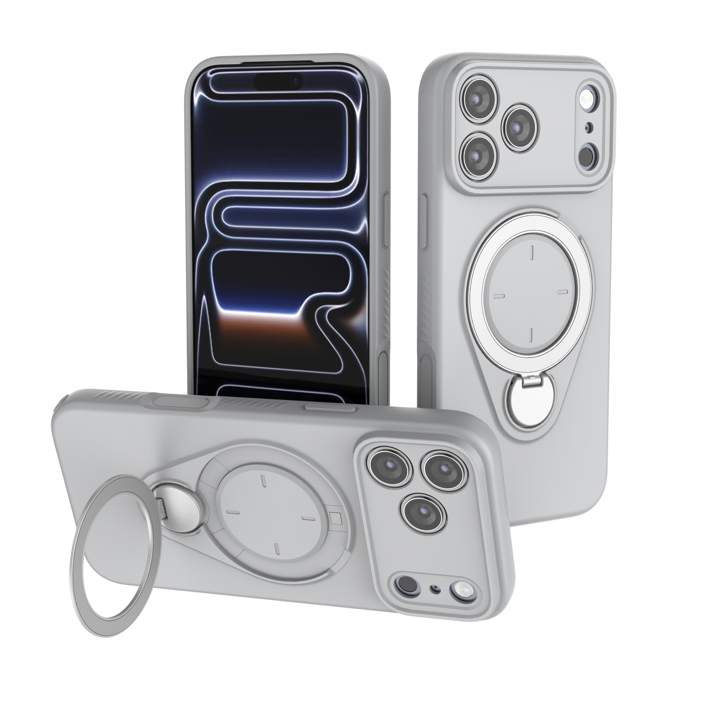 Coque antichoc pour iPhone 17 Pro Max (couleur gris)