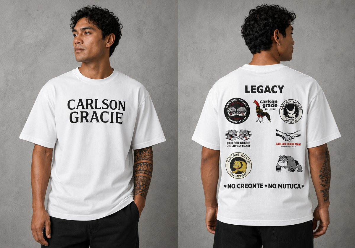 T-shirt Carlson Gracie Blanc - dos