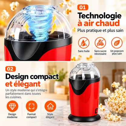 Machine à Popcorn Sans Huile – Rapide & Facile