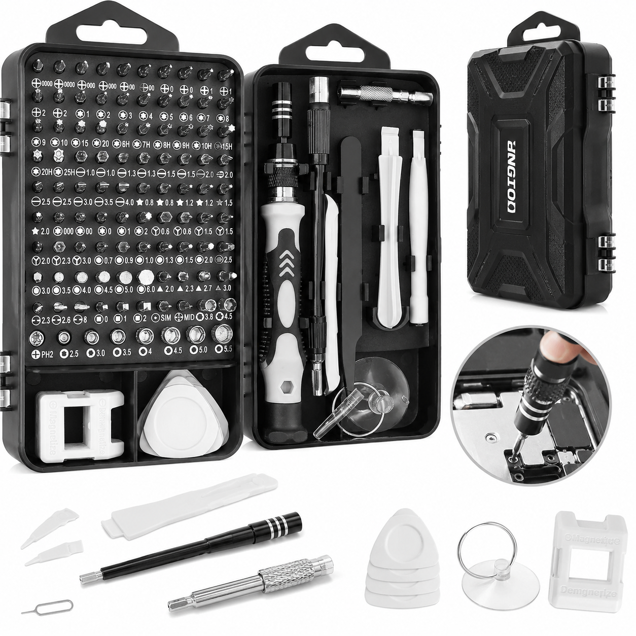 Kit de tournevis de précision - embouts détaillés Phillips, plat, Torx, Hex