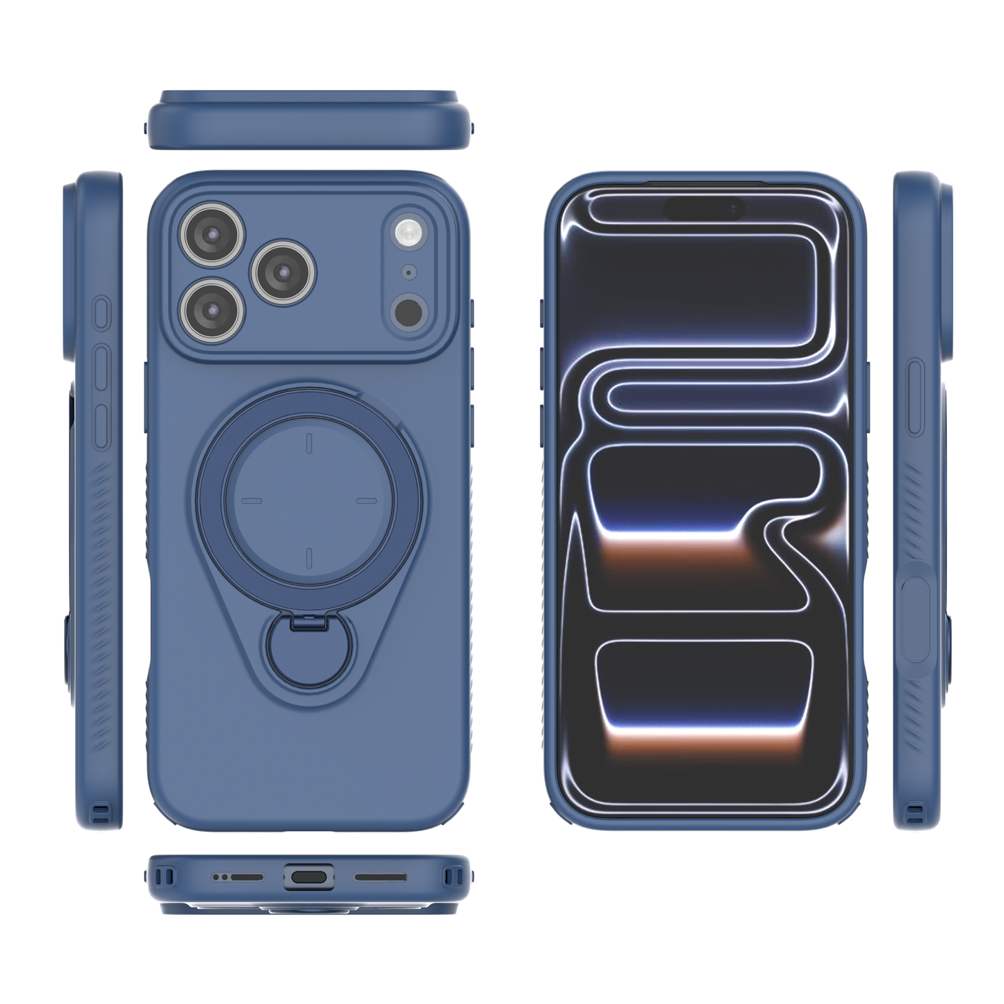 Coque antichoc pour iPhone 17 Pro Max (couleur bleu)