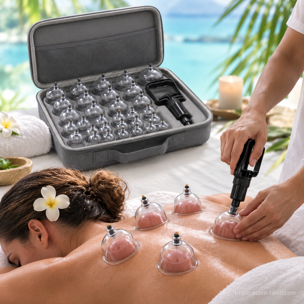 Kit 20 Ventouses de Massage — Coffret Complet avec Pompe