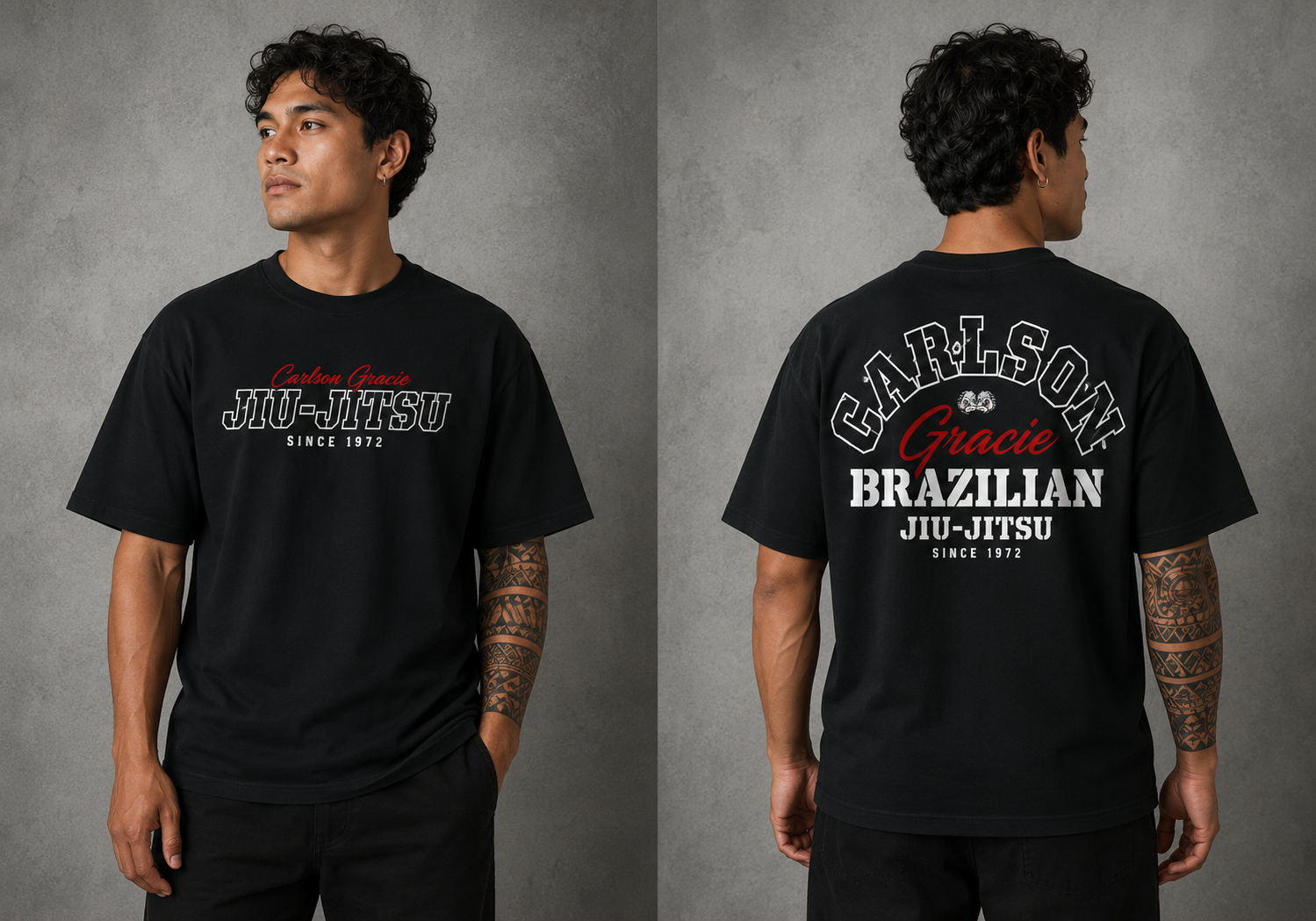 T-shirt Carlson Gracie Noir Signature - dos